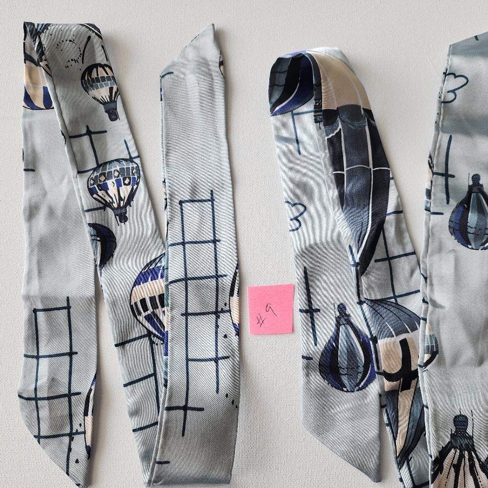 #9 2pc Set Twilly Stylish Gray and Blue Hot Air Balloon